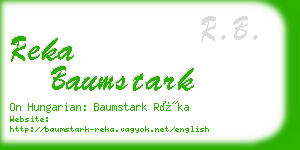 reka baumstark business card